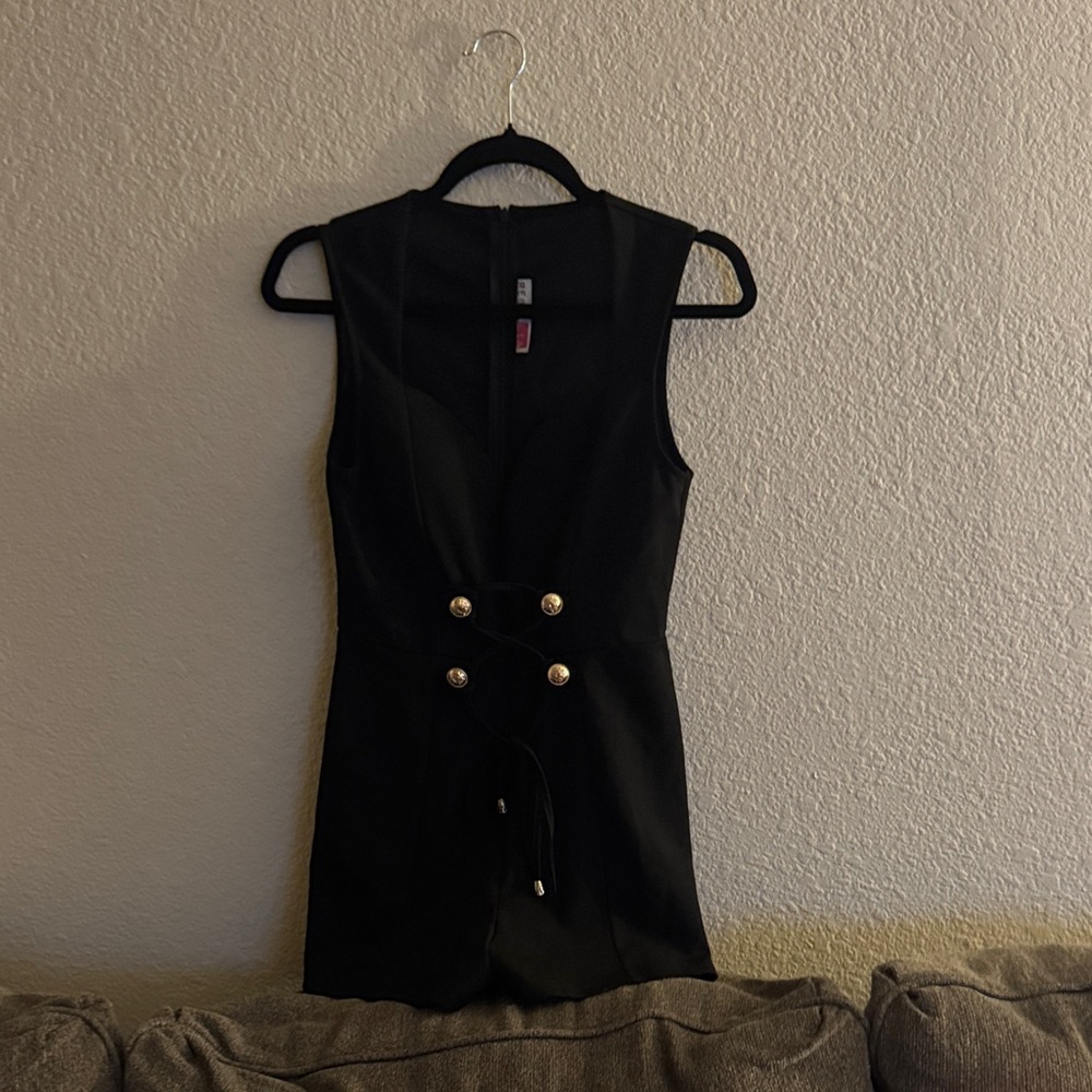 Elegant Black Sleeveless romper